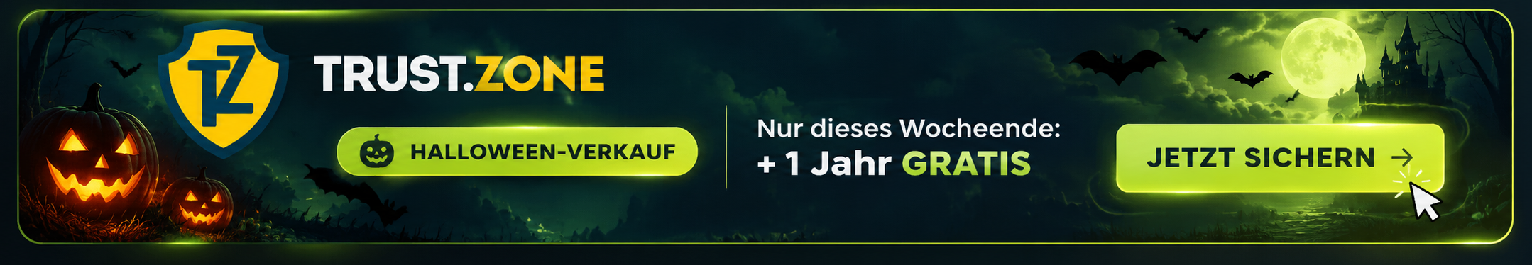 Halloween-Verkauf: +1 Jahr gratis
